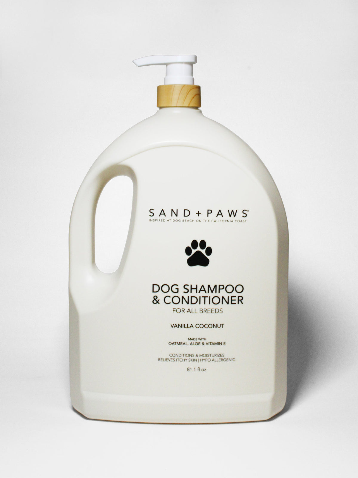 Beautiful Sand + Paws Pet Shampoo & Conditioner - Vanilla Coconut